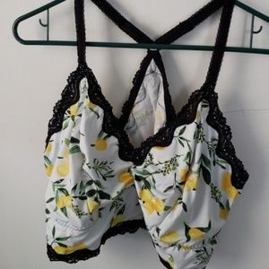 Torrid sz 3 lemon print bralette